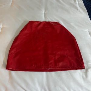 Mini skirt leather